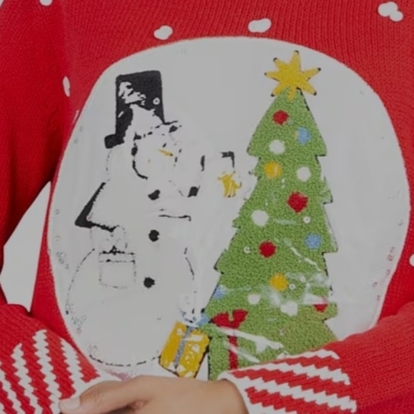 Clearance WHOOPI GOLDBERG Holiday Collection Snowman Sweater - Picture 2 of 3